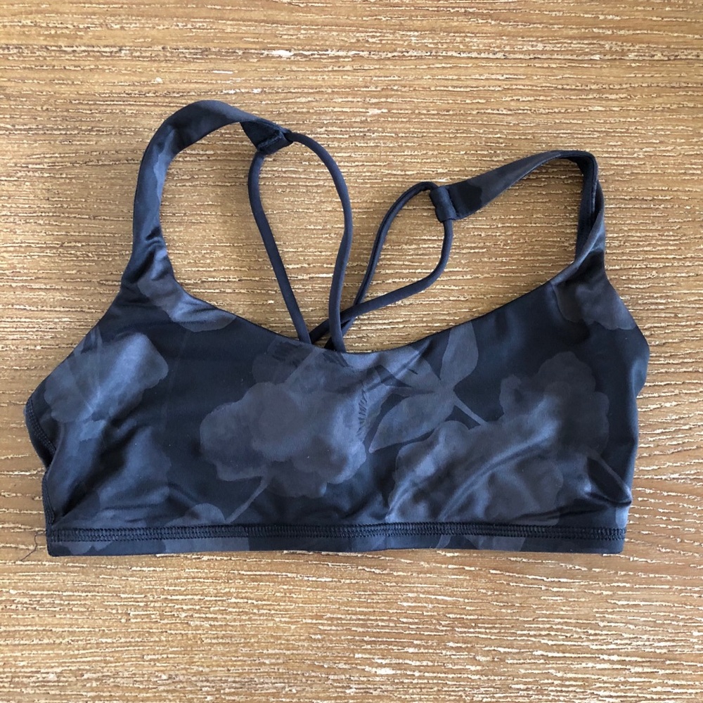 Lululemon Bra Black Floral size 6
